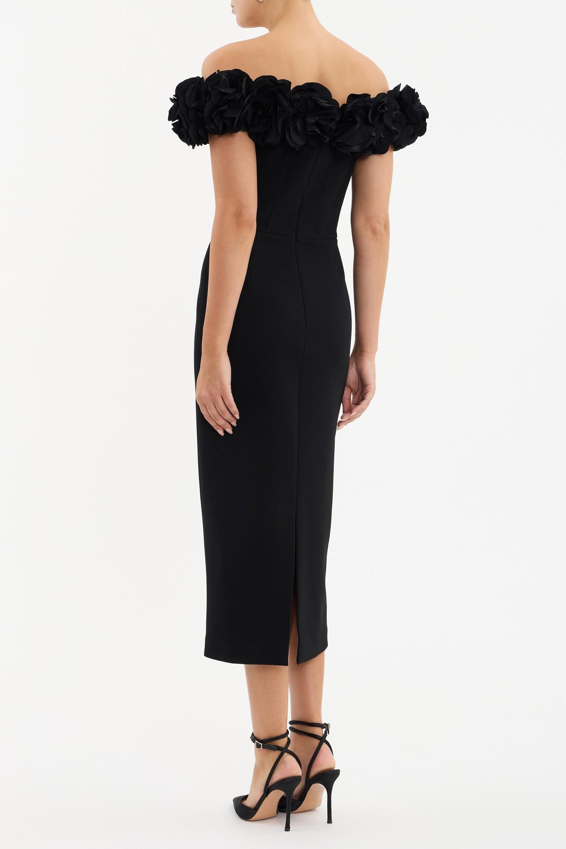 Rebecca Vallance Odetta Midi Dress Black - Primm's