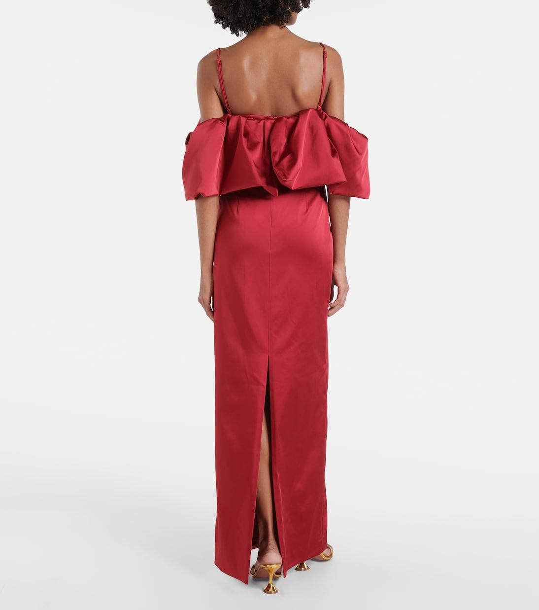 Simkhai Dorina Off Shoulder Dress Cherry - Primm's