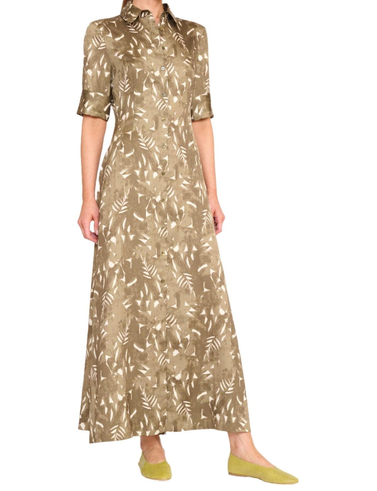 Staud Joan Dress Painted Palm Dress - Primm's