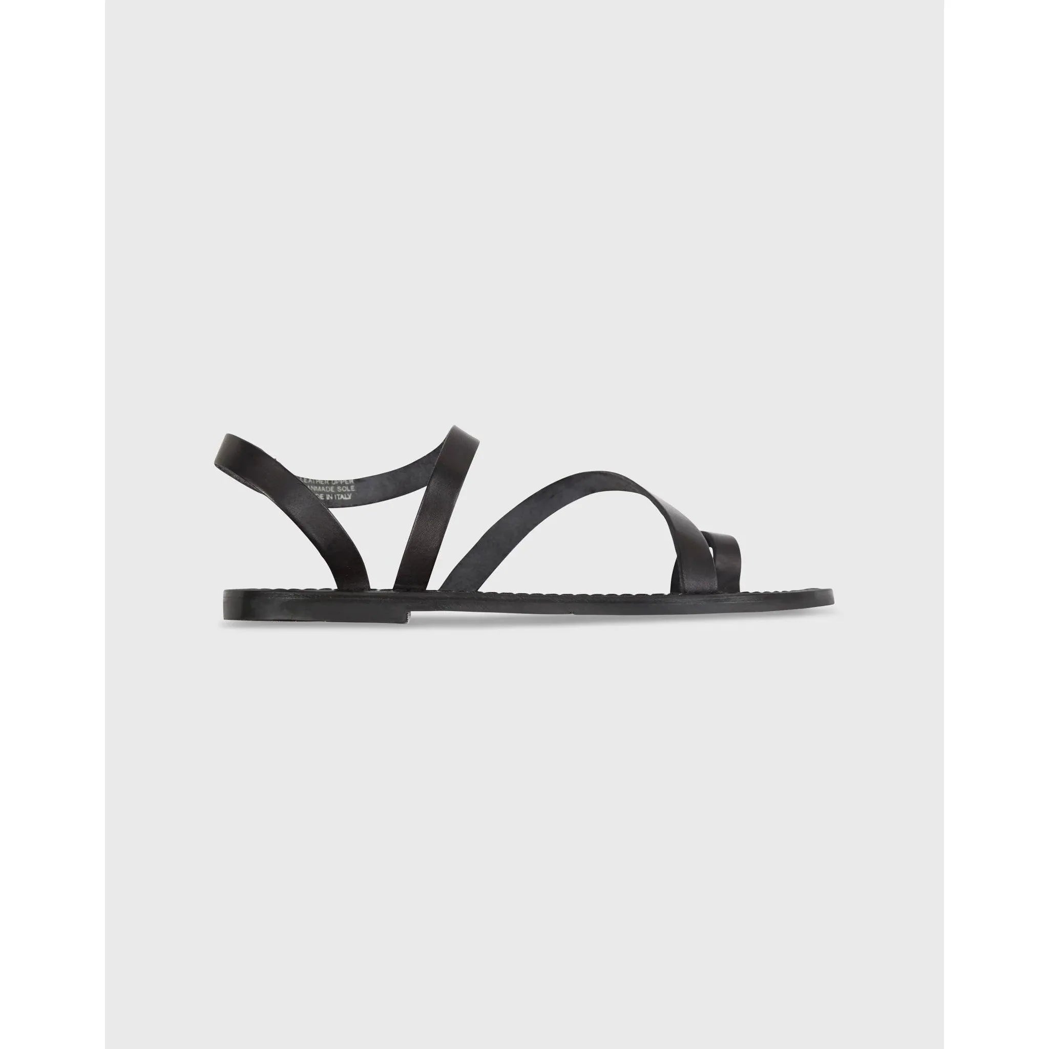 Black Strap Sandals | Diagonal Strap Sandal | Primm's