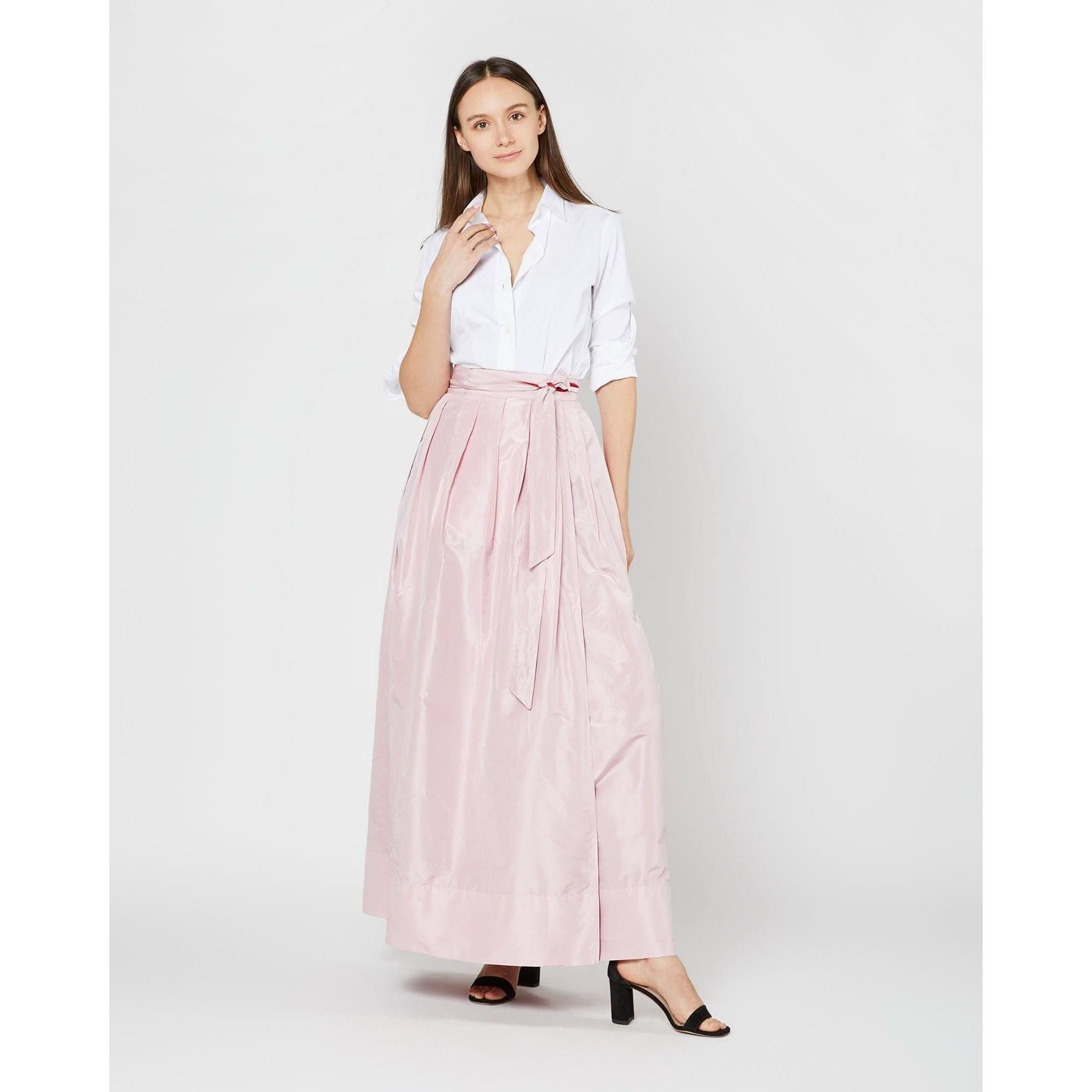 Pleated Wrap  Long Skirt | Primm's