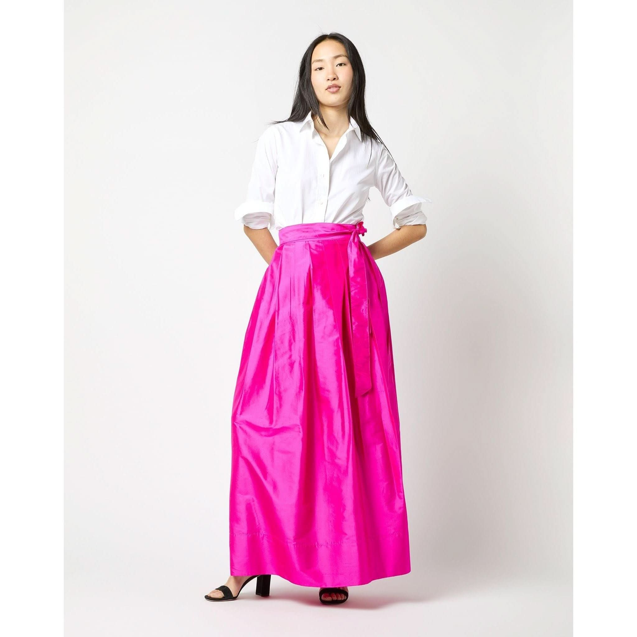 Long Pink Skirts | Ann Mashburn Wrap Skirt | Primm's