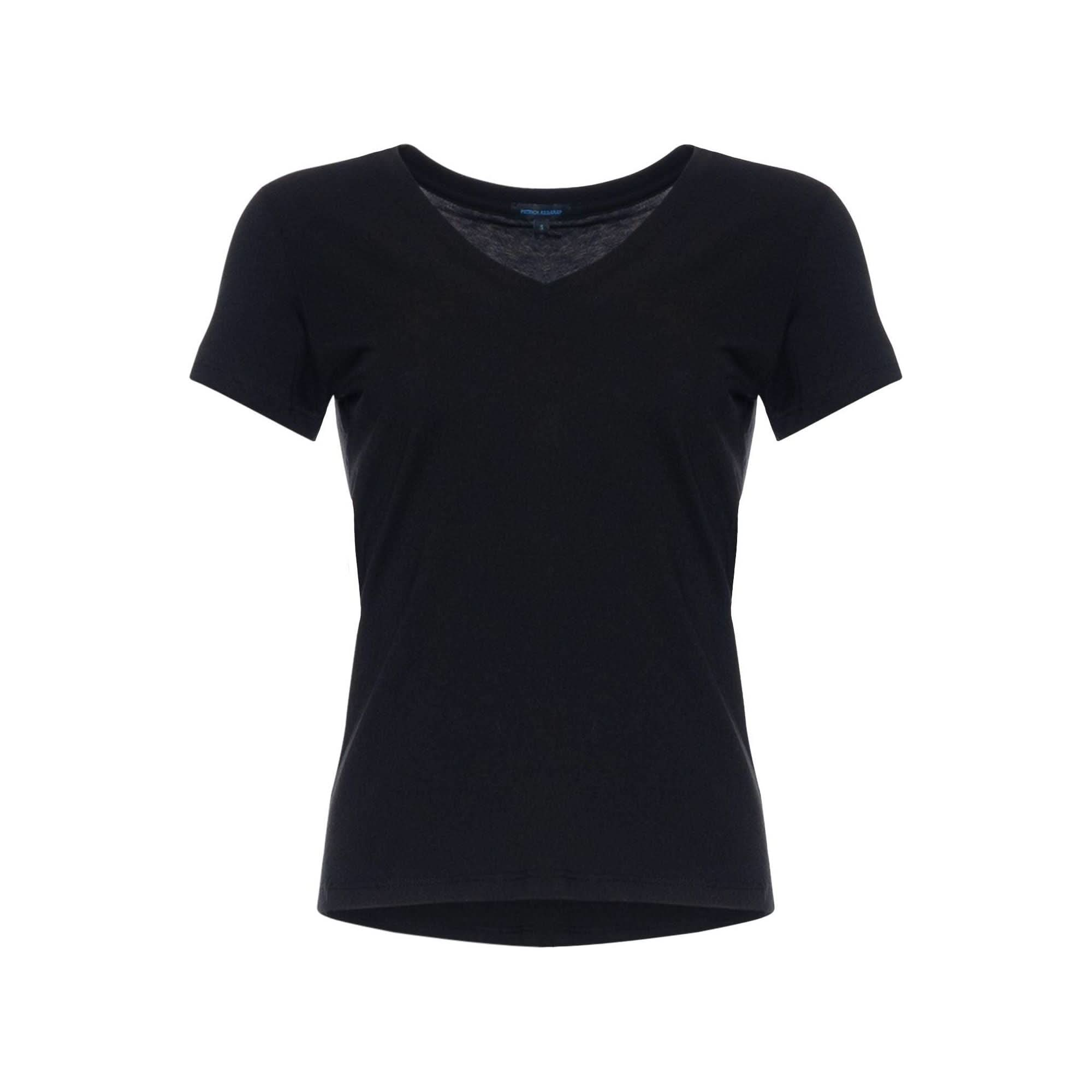 Patrick Assaraf Classic Fit V Neck Black - Primm's