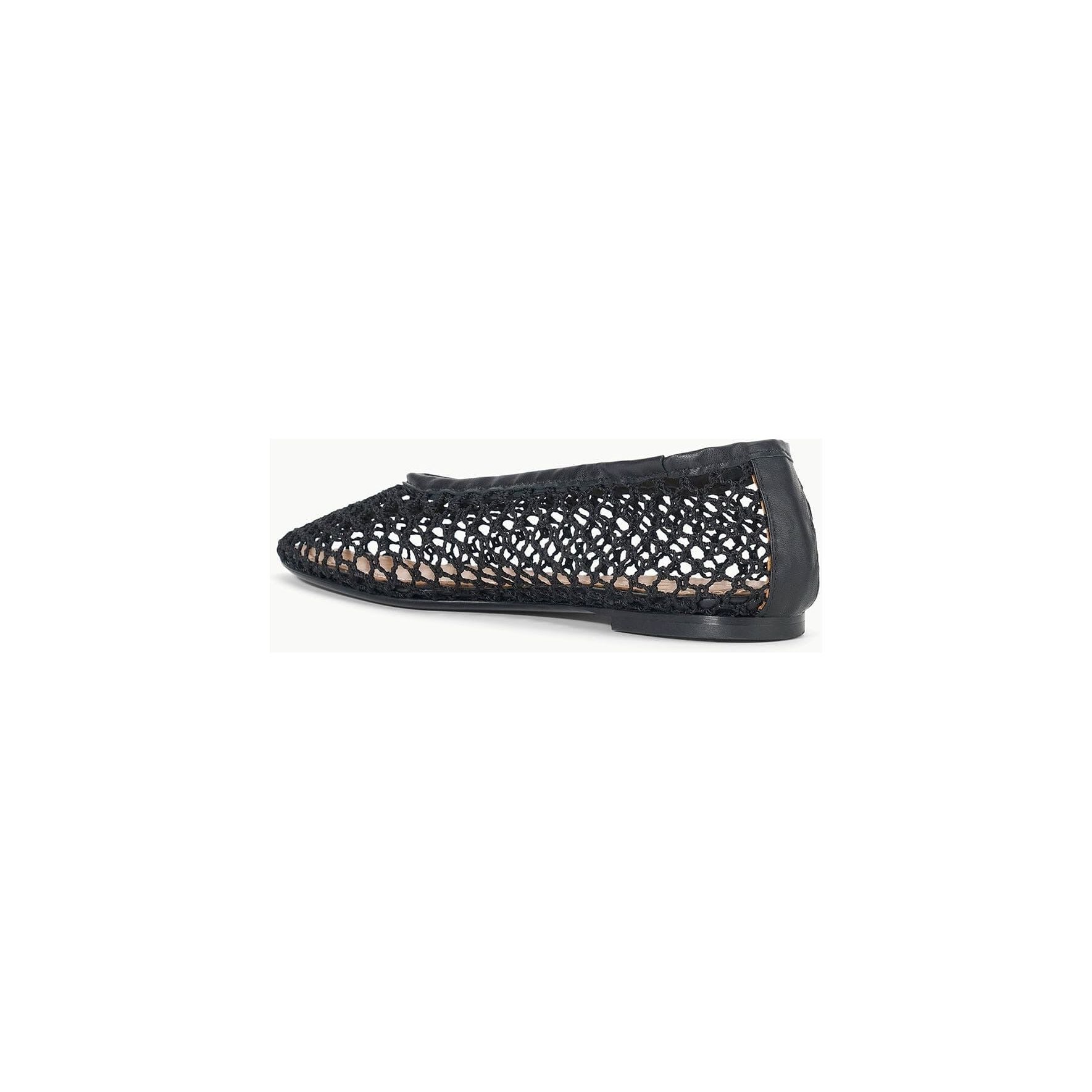 Staud Alba Ballet Flat Black Netting