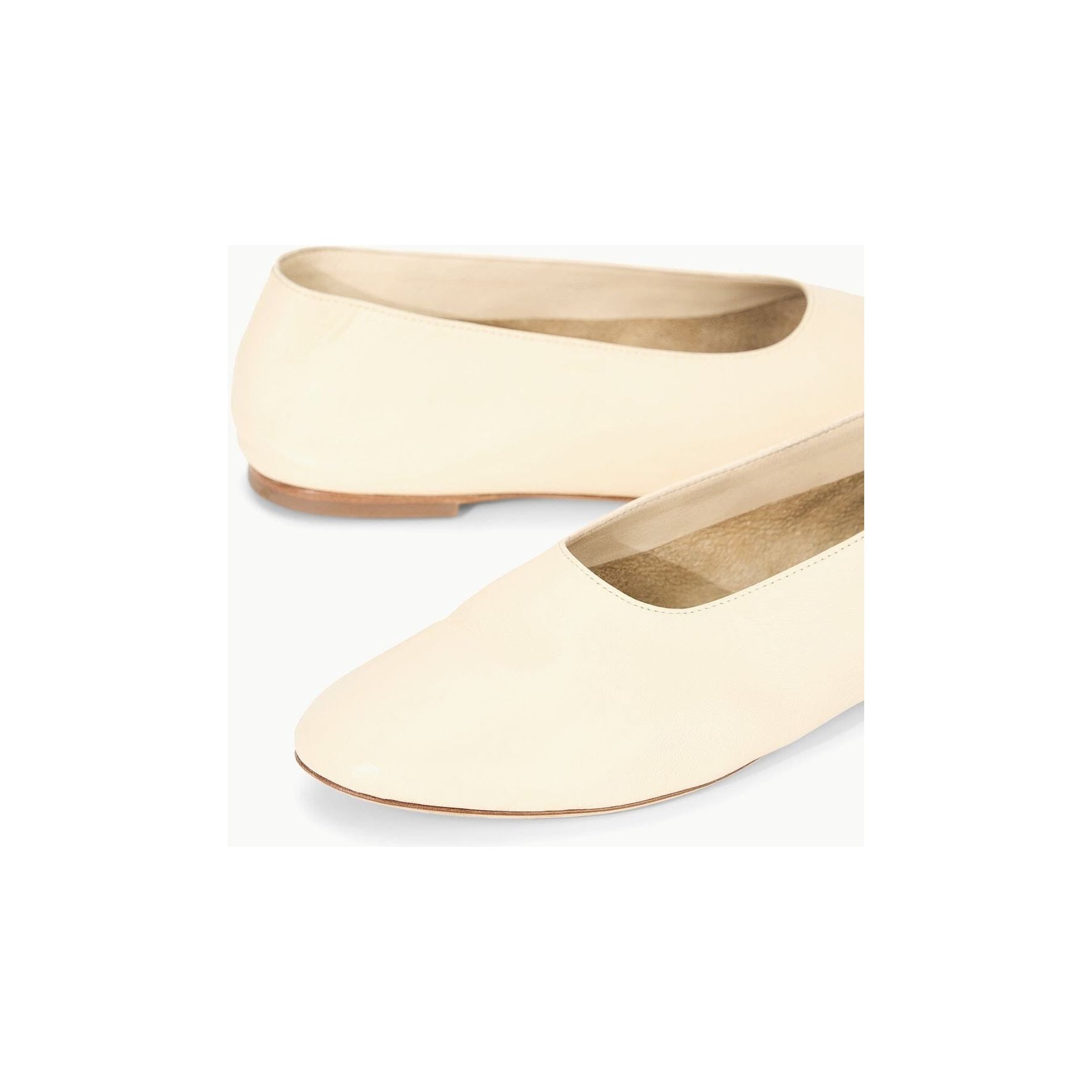 Staud Alba Ballet Flat Cream