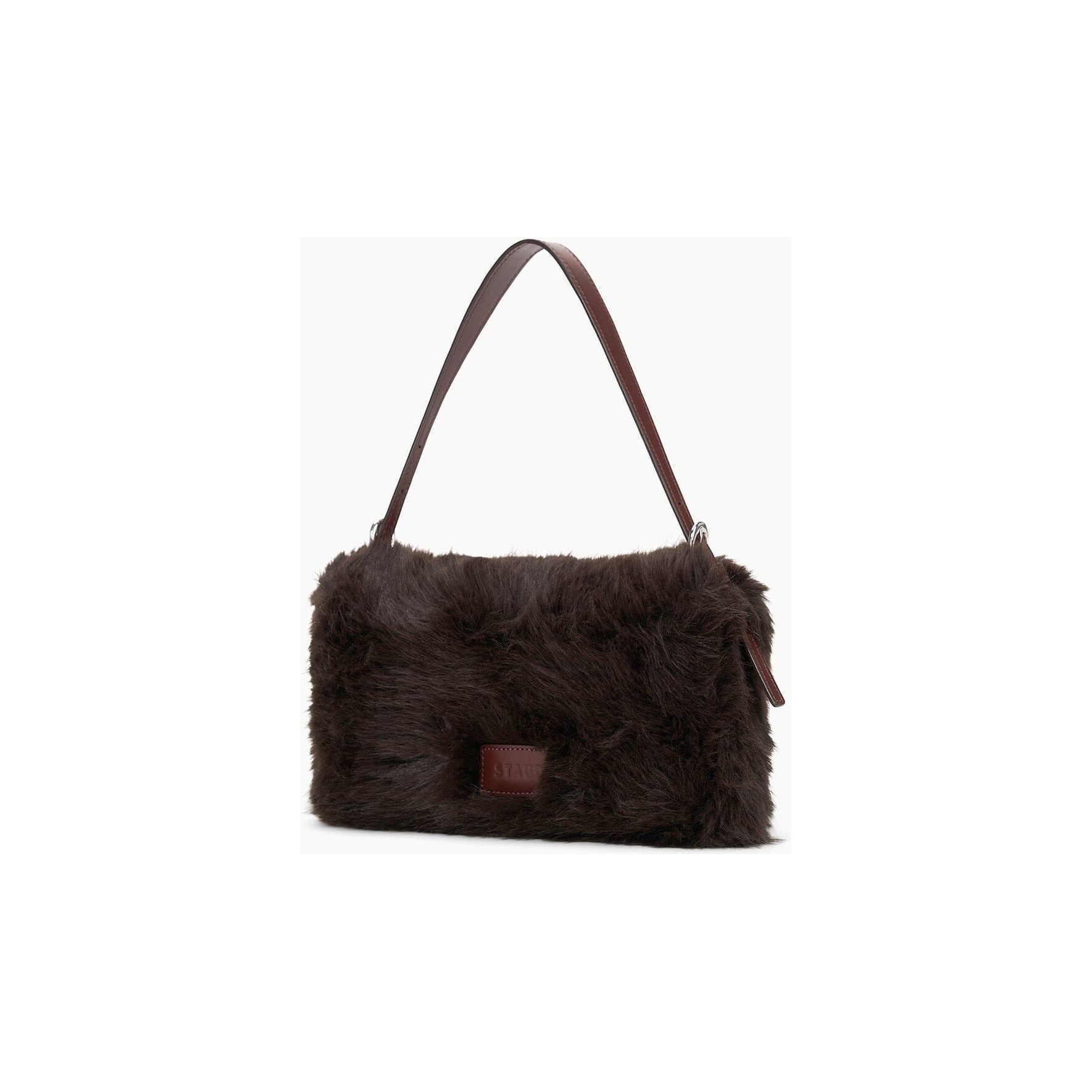 Staud Harlow Faux Fur Bag Espresso