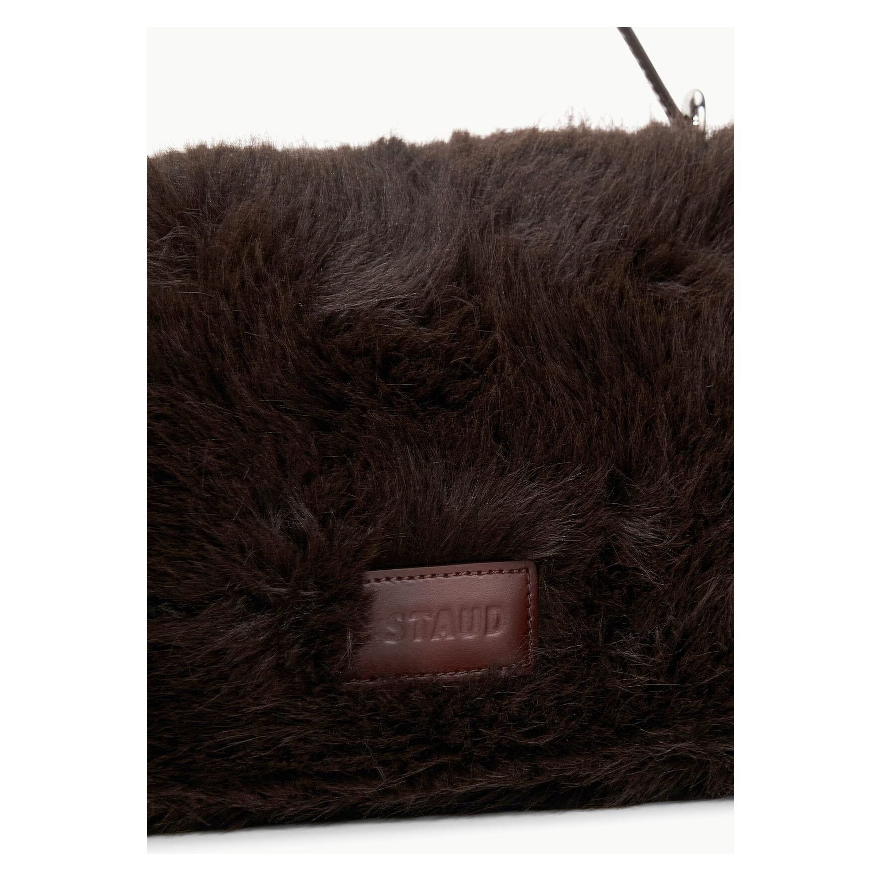 Staud Harlow Faux Fur Bag Espresso