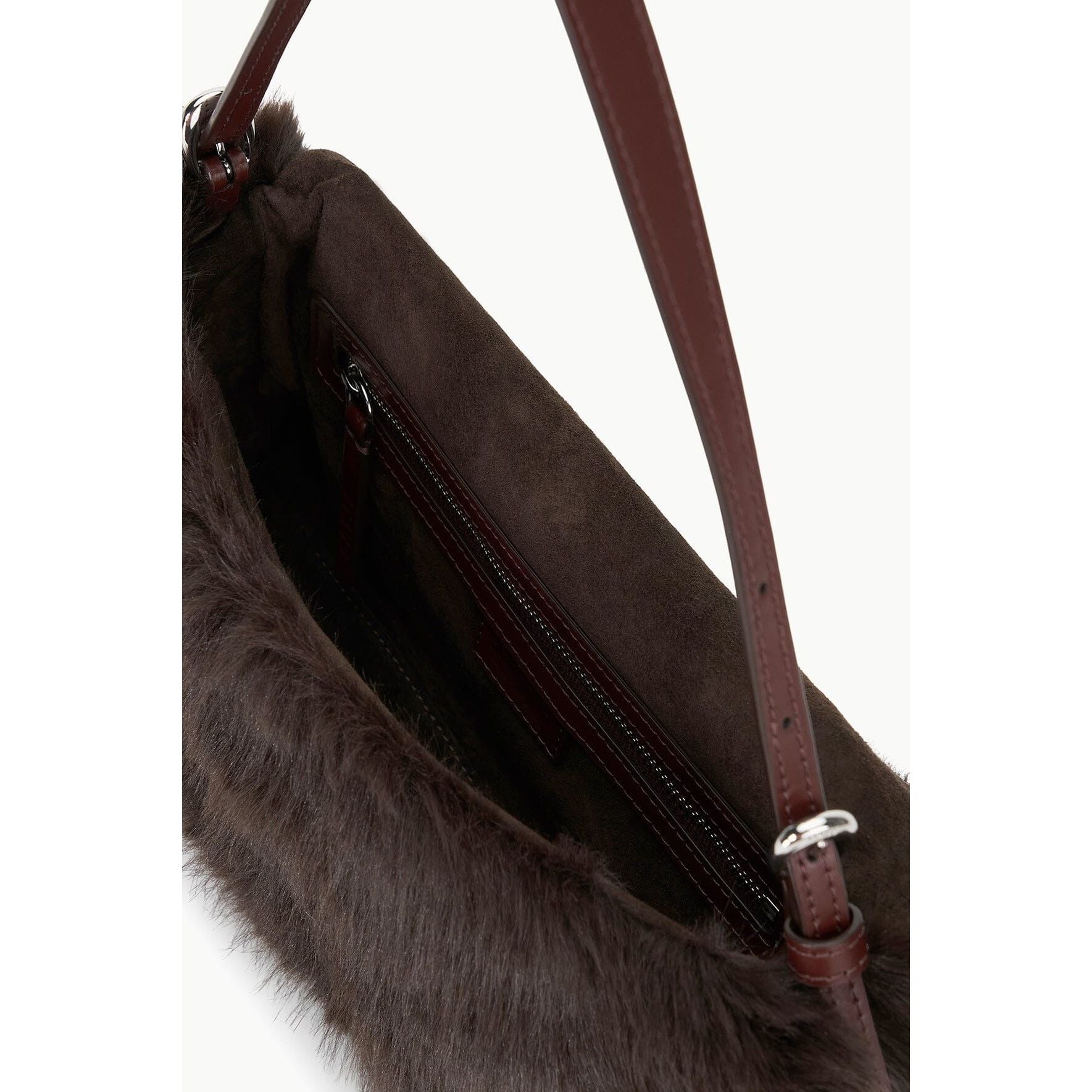 Staud Harlow Faux Fur Bag Espresso