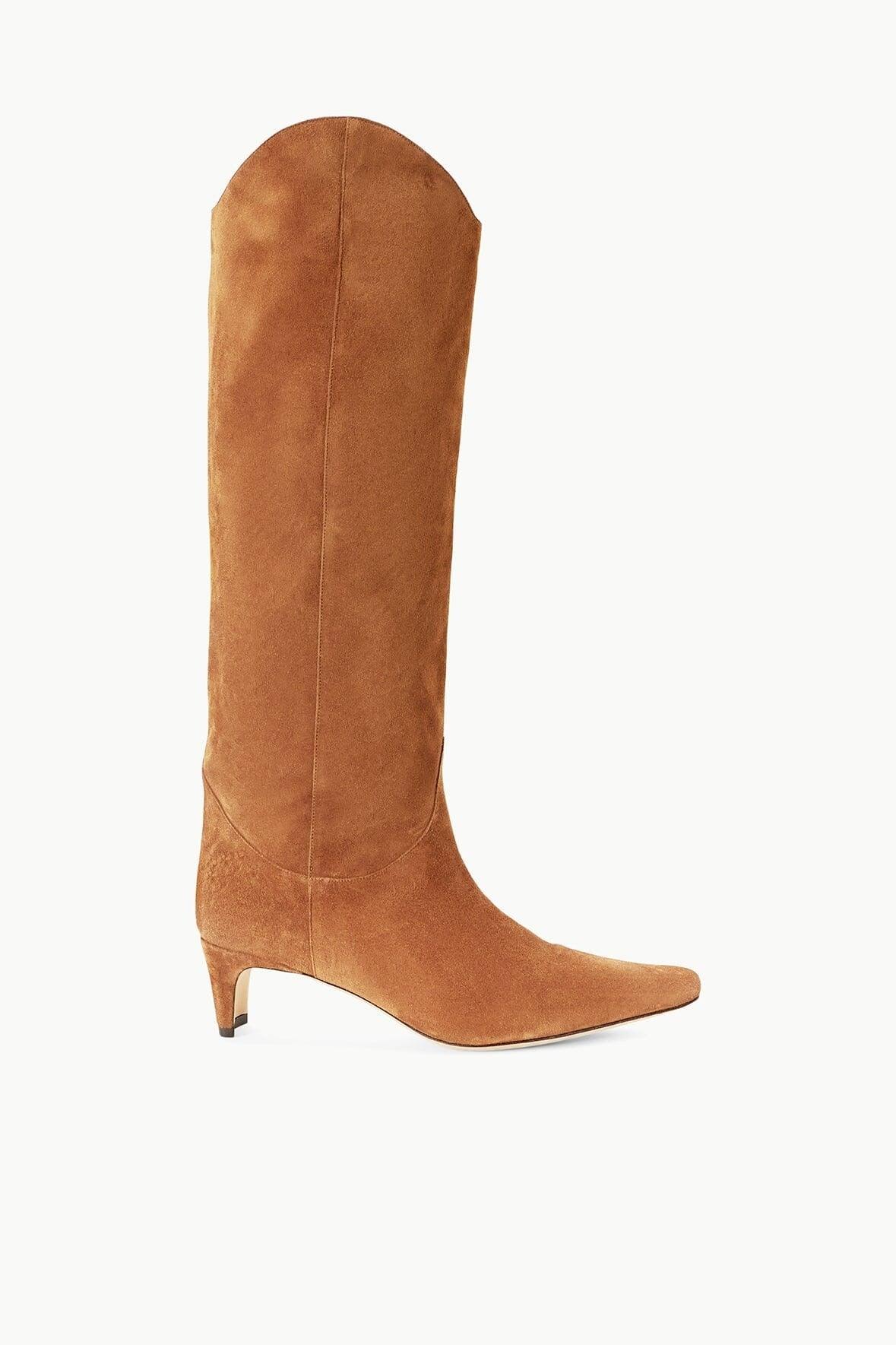 Staud Western Wally Boot Tan Suede - Primm's