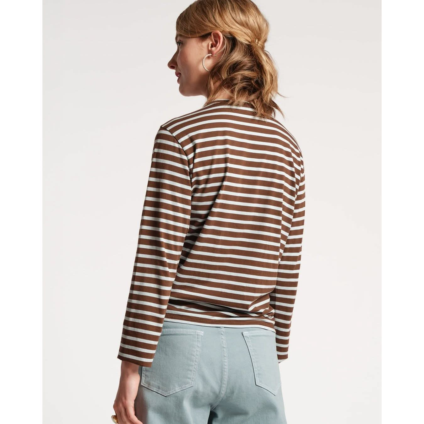 Chocolate Striped Shirt | Valentine Striped Top | Primm's