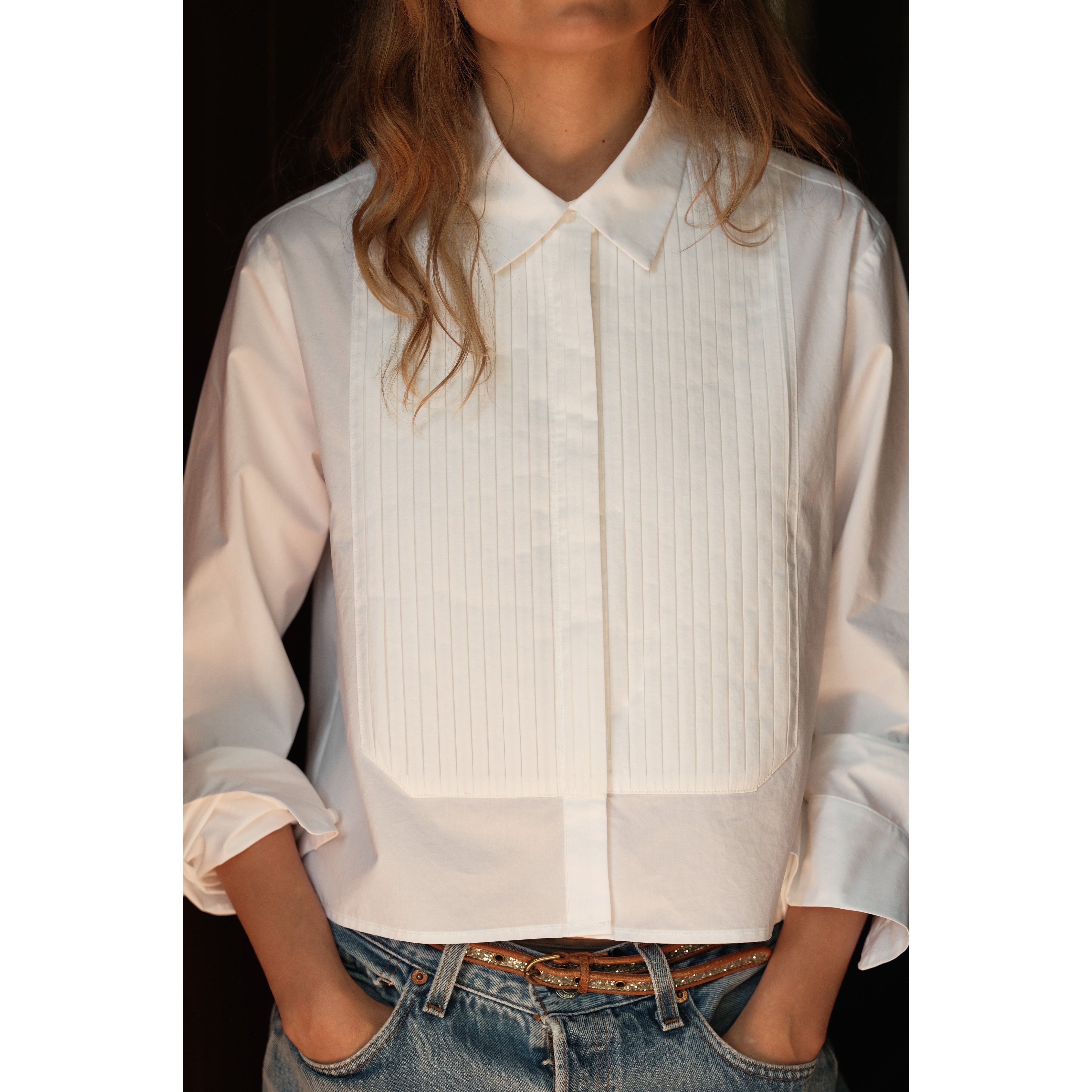 Cissa The Tuxedo Shirt in Paper Cotton