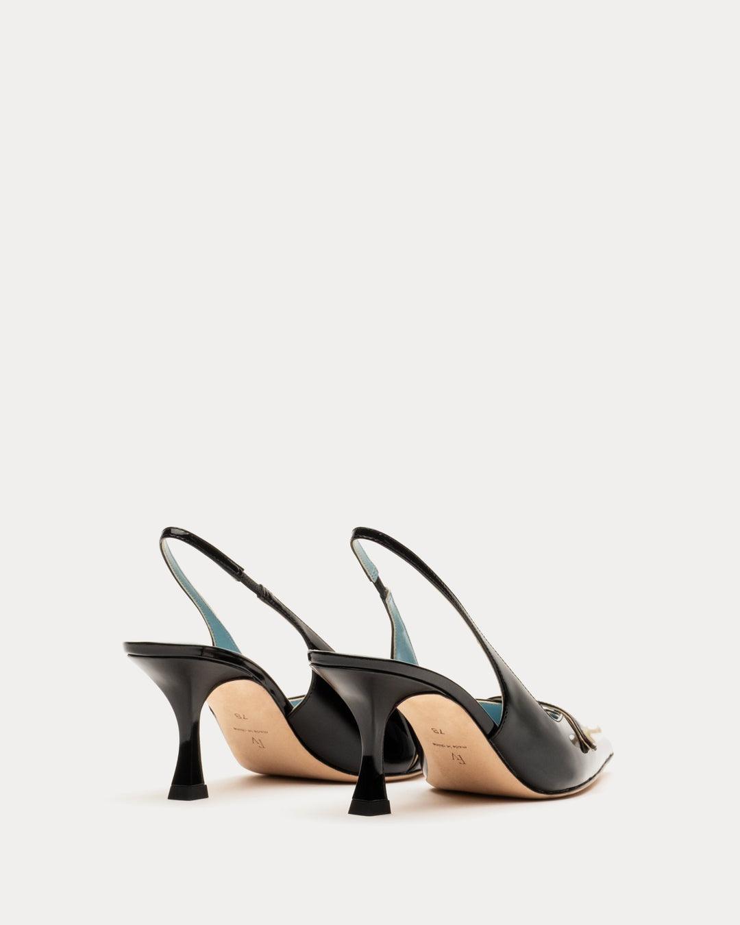 Black Leather Heel | Patent Leather Heel | Primm's