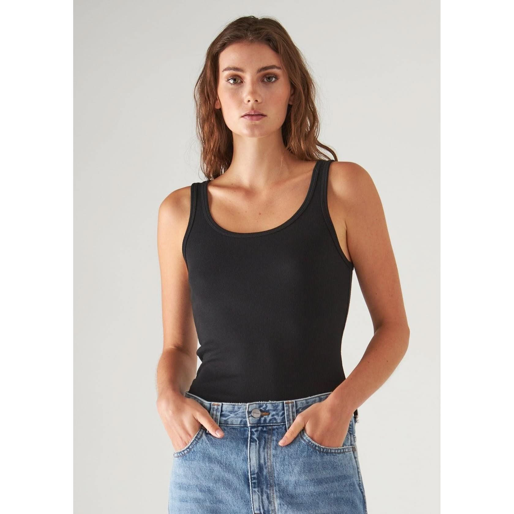 Patrick Assaraf Scoop Neck Rib Tank - Primm's