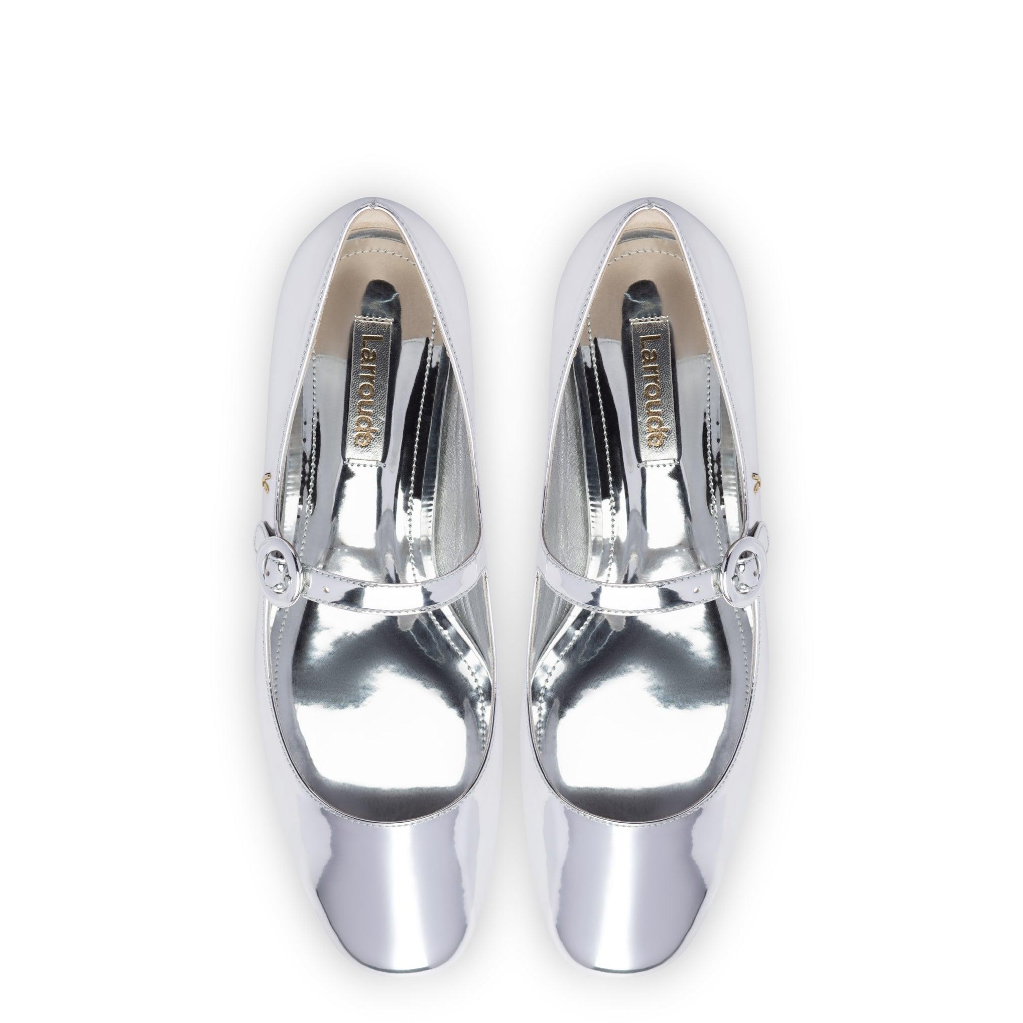 Blair Ballet Flat In Silver Specchio - Primm's