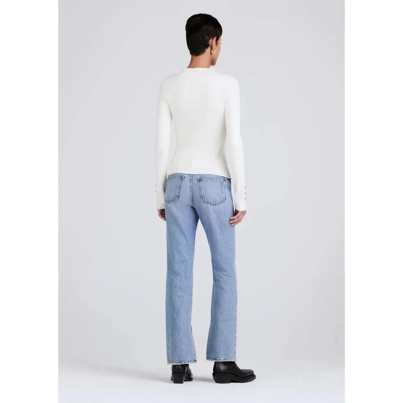 Derek Lam 10 Crosby Kassandra Ribbed Mock Neck Sweater - Primm's