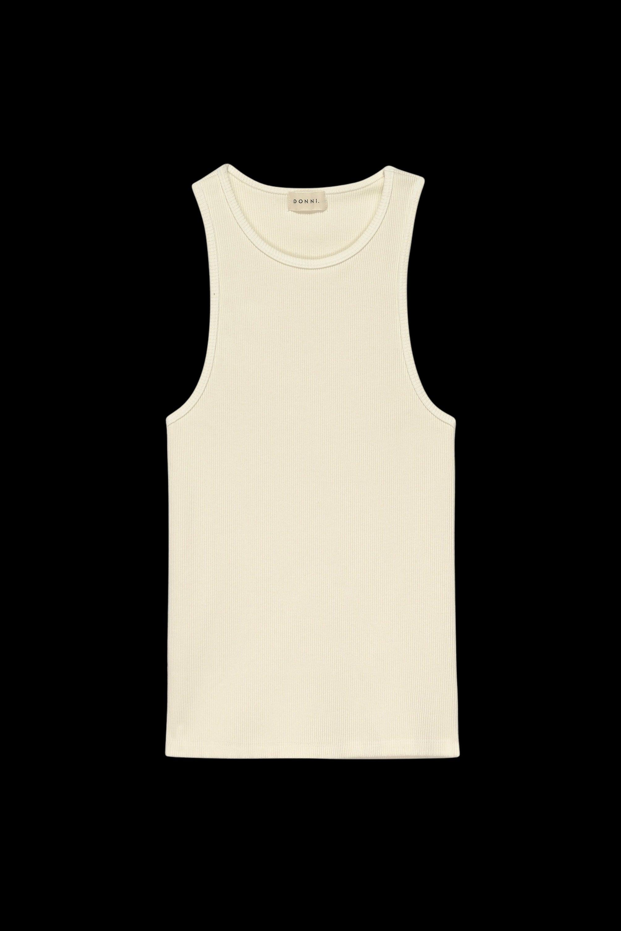 Donni The Rib Knit Tank Cream - Primm's